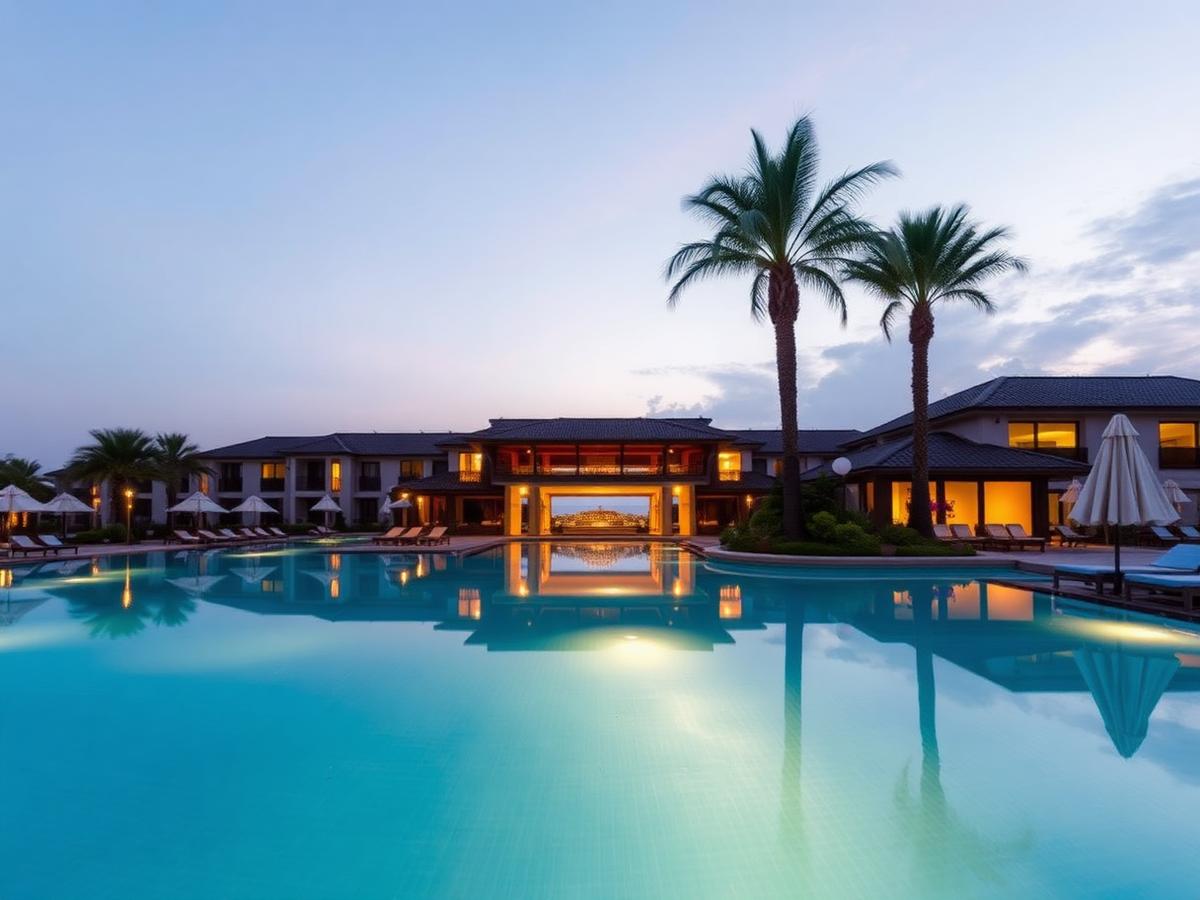 Clubhouse and infinity pool